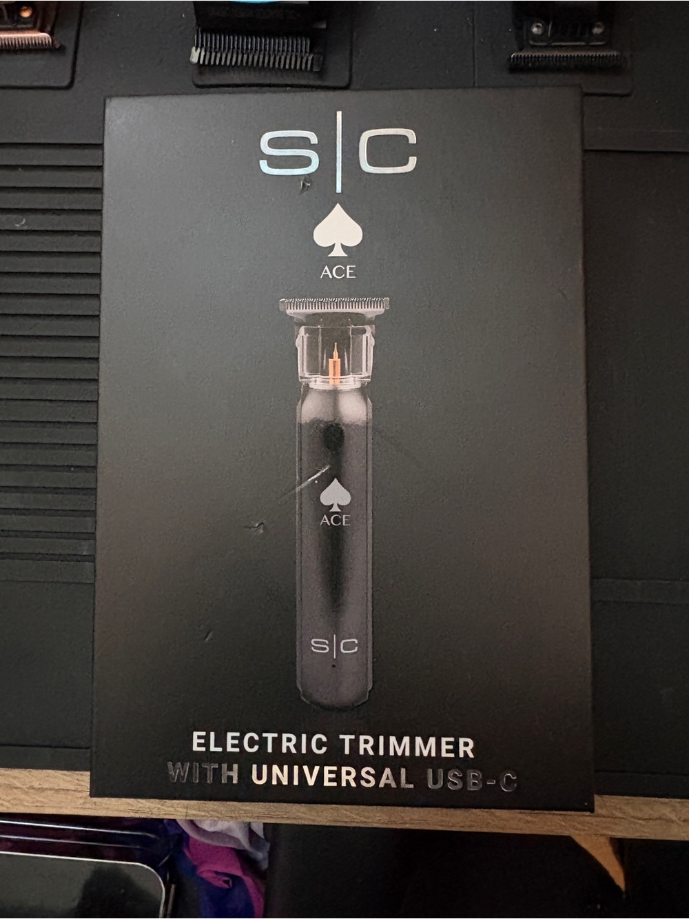 S|C Ace Black Electric Trimmer with USB-C
